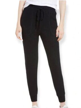 GIBSON LOOK Living in Yellow Skye Knit Black Joggers Lounge Pants Size XS
